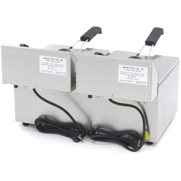 Friteuse | Elektrisch | 8+8L | 50°C/200°C | 6.5kW (2x 230V) | 555x415x340(h)mm