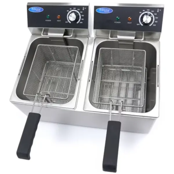 Friteuse | Elektrisch | 8+8L | 50°C/200°C | 6.5kW (2x 230V) | 555x415x340(h)mm