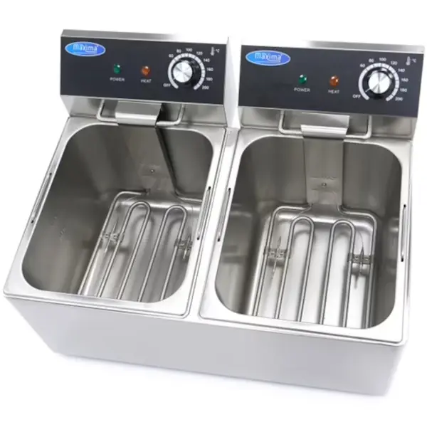 Friteuse | Elektrisch | 8+8L | 50°C/200°C | 6.5kW (2x 230V) | 555x415x340(h)mm