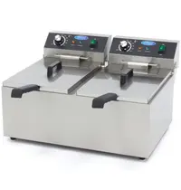 Maxima Friteuse | Elektrisch | 11+11L | 50°C/200°C | 6kW (2x 230V) | 570x475x350(h)mm 