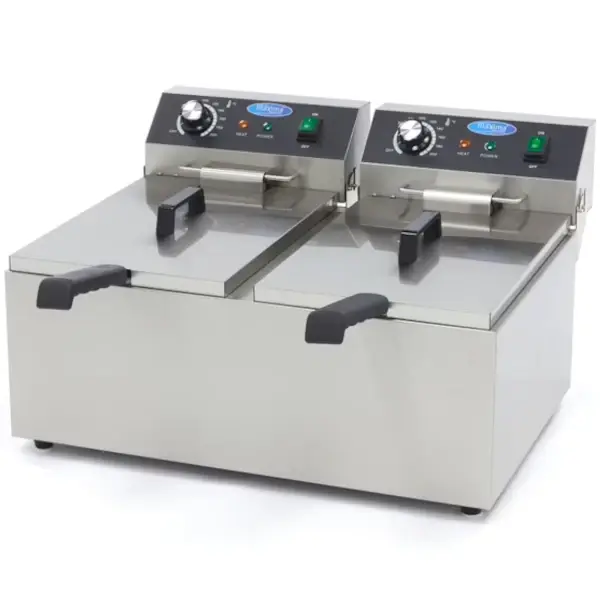 Friteuse | Elektrisch | 11+11L | 50°C/200°C | 6kW (2x 230V) | 570x475x350(h)mm