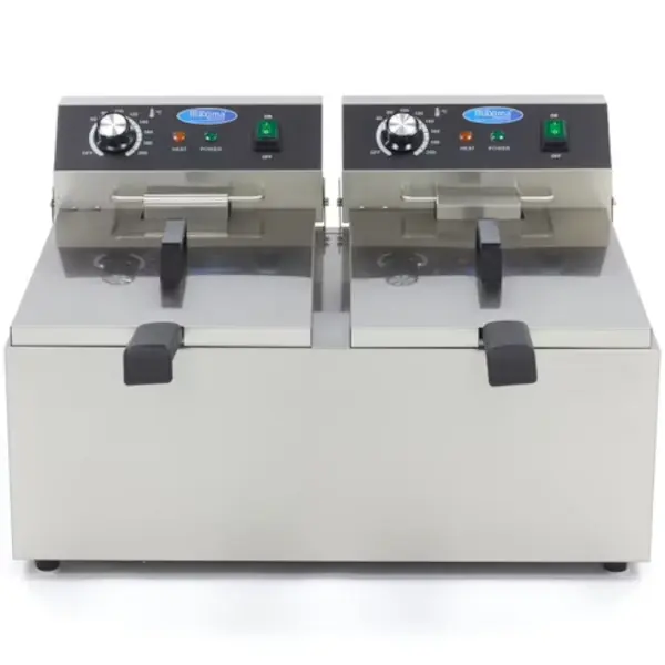 Friteuse | Elektrisch | 11+11L | 50°C/200°C | 6kW (2x 230V) | 570x475x350(h)mm