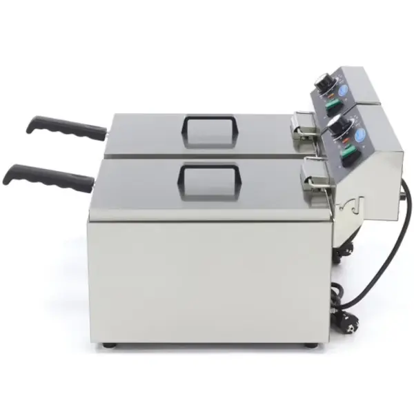Friteuse | Elektrisch | 11+11L | 50°C/200°C | 6kW (2x 230V) | 570x475x350(h)mm