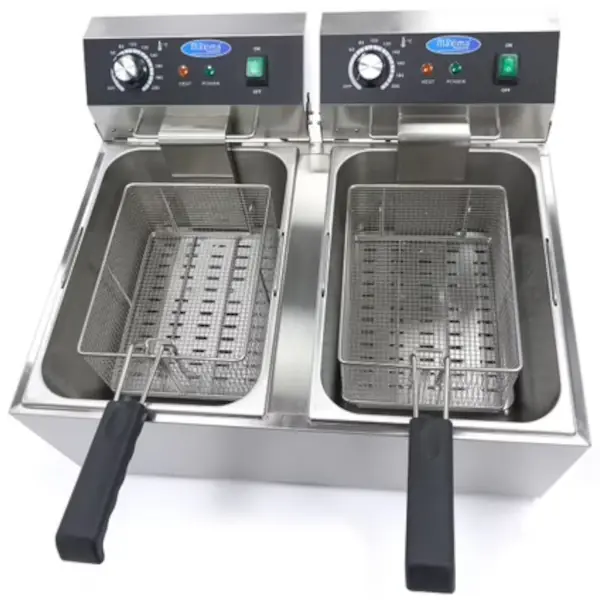 Friteuse | Elektrisch | 11+11L | 50°C/200°C | 6kW (2x 230V) | 570x475x350(h)mm