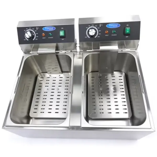 Friteuse | Elektrisch | 11+11L | 50°C/200°C | 6kW (2x 230V) | 570x475x350(h)mm