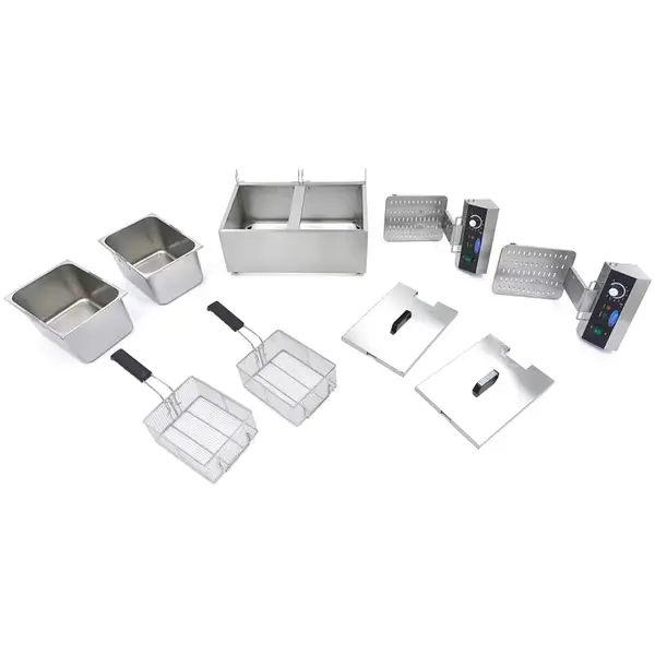 Friteuse | Elektrisch | 11+11L | 50°C/200°C | 6kW (2x 230V) | 570x475x350(h)mm