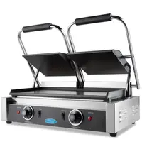 Maxima Contact-/Paninigrill | Dubbel | Glad Oppervlak (Gietijzer) | 50°C/300°C | 3.6kW (2x 230V) | 570x305x210(h)mm