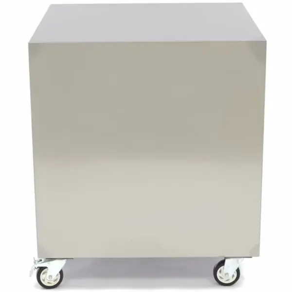 Machinetrolley | RVS | 3 Schappen | Wielen (Geremd) | 600x600x700(h)mm