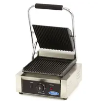 Maxima Contact-/Paninigrill | Enkel | Gegroefd Oppervlak (Gietijzer) | 50°C/300°C | 1.8kW (230V) | 290x305x210(h)mm