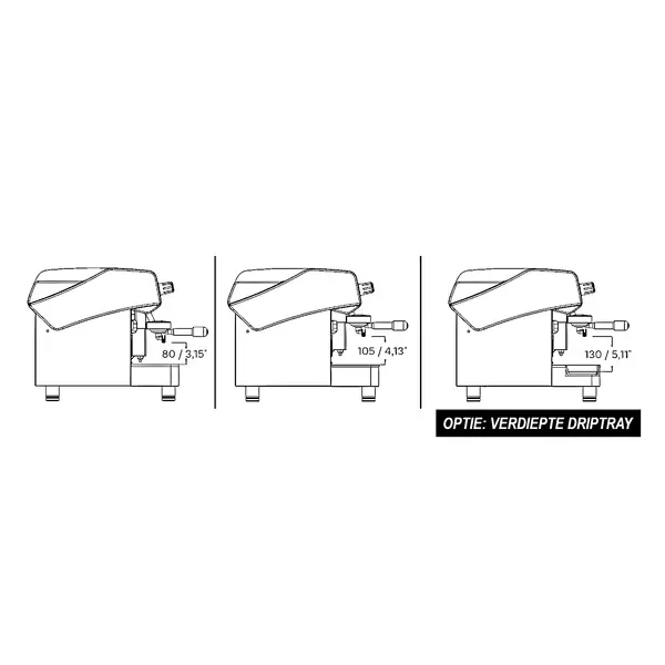 Espressomachine | TECNICA 2.0 | RVS | Automatisch | 1 Groep (XL) | Boiler 7L | Digitaal | 230V | 561x573x503(h)mm