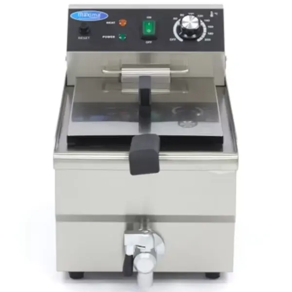 Friteuse | Elektrisch | 10L | 50°C/200°C | 3kW (230V) | Aftapkraan | 280x500x350(h)mm