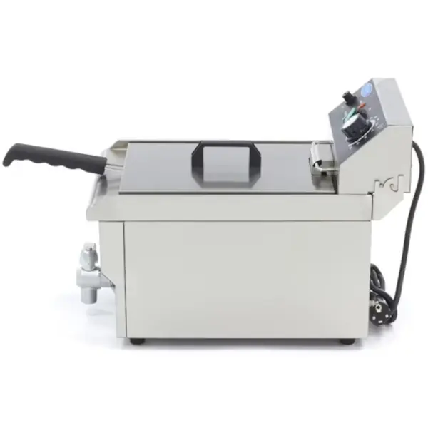 Friteuse | Elektrisch | 10L | 50°C/200°C | 3kW (230V) | Aftapkraan | 280x500x350(h)mm