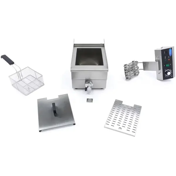 Friteuse | Elektrisch | 10L | 50°C/200°C | 3kW (230V) | Aftapkraan | 280x500x350(h)mm