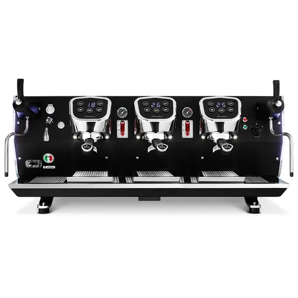 Espressomachine | AVIATOR | Zwart | Automatisch | 3 Groepen | Multi-Boiler 14L + 3x 0.8L | Digitaal | 400V | 1088x618x463(h)mm