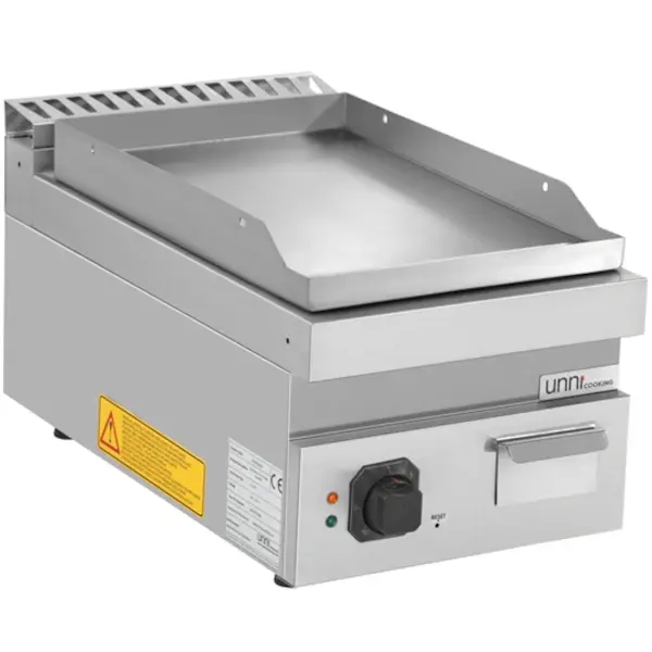 Bak-/Grillplaat | 700 SERIE | Elektrisch | Glad Oppervlak 380x565 (RVS) | 100°C/300°C | 4.5kW (400V) | 400x700x300(h)mm