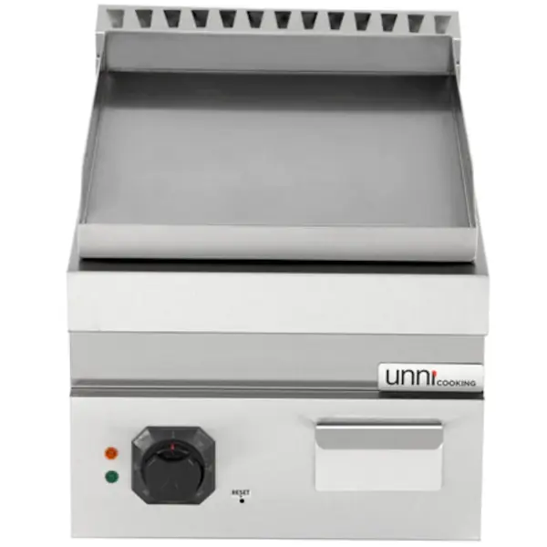 Bak-/Grillplaat | 700 SERIE | Elektrisch | Glad Oppervlak 380x565 (RVS) | 100°C/300°C | 4.5kW (400V) | 400x700x300(h)mm