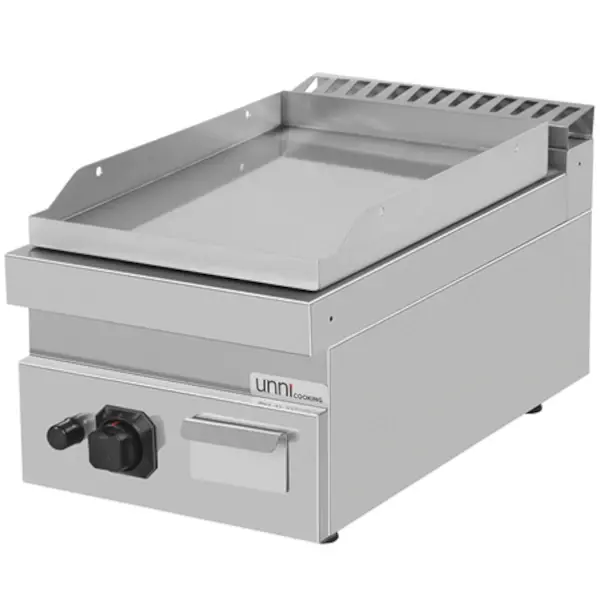 Bak-/Grillplaat | 700 SERIE | Gas | Glad Oppervlak 380x56 (RVS) | ≤300°C | 6.5kW | Piëzo Ontsteking | 400x700x300(h)mm