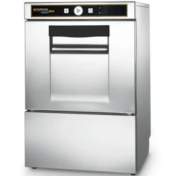 Glazenspoelmachine | ECOMAX PLUS | Mand 500x500 | Afvoerpomp | Zeeppomp | Naglanspomp | 230V/400V | Dubbelwandig | 600x603x825(h)mm