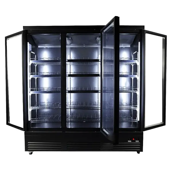 Koelkast | CEB-R | 1600L | Zwart | 0°C/+10°C | Geforceerd | Draaideuren | Wielen (Geremd) | 1880x705x2050(h)mm