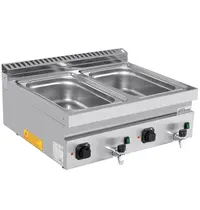 UNNI-COOKING Bain-Marie | 700 SERIE | Elektrisch | 2x 1/1 GN | 30°C/90°C | 3kW (230V) | Aftapkranen | 800x700x300(h)mm