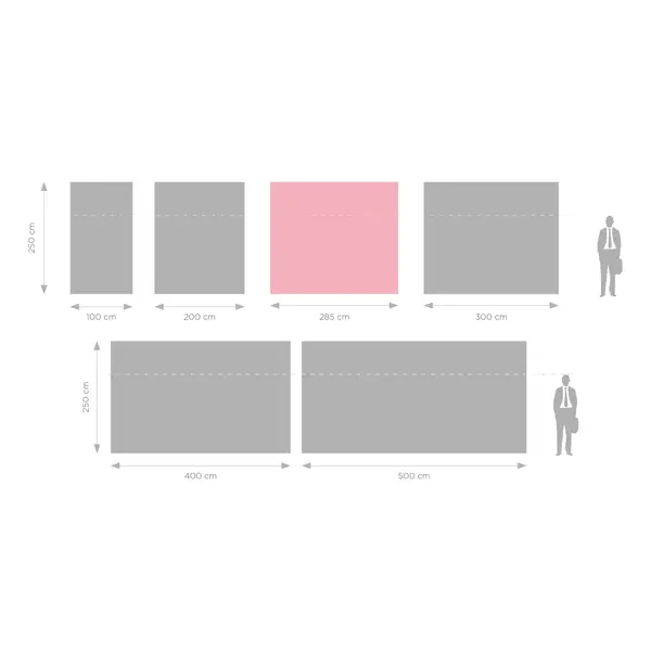 Modulair LED-Frame | LUMIX™ | Aluminium | Dubbelzijdig | Incl. Roltas | 2850x120x2500(h)mm