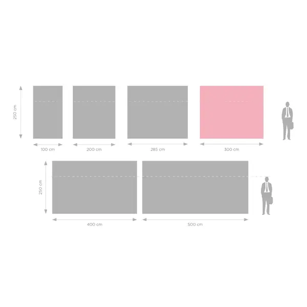 Modulair LED-Frame | LUMIX™ | Aluminium | Dubbelzijdig | Incl. Roltas | 3000x120x2500(h)mm