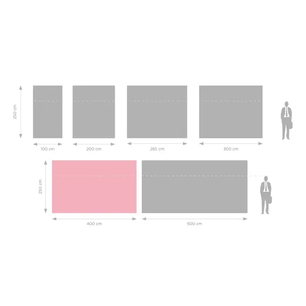 LED-Frame | LUMIX™ | Aluminium | Dubbelzijdig | Modulair | Incl. Roltas | 4000x120x2500(h)mm