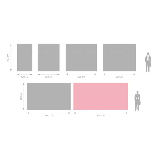 Modulair LED-Frame | LUMIX™ | Aluminium | Dubbelzijdig | Incl. Roltas | 5000x120x2500(h)mm