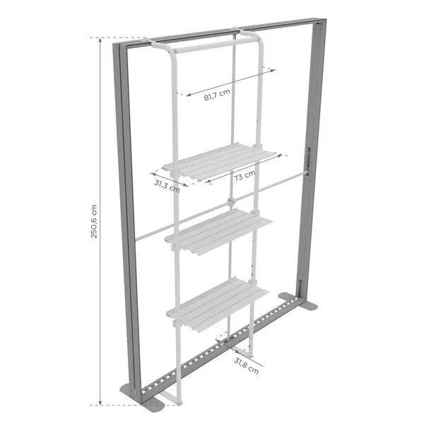 Schappensysteem | LUMIX™ | Wit | 3 Niveaus | 817x318mm