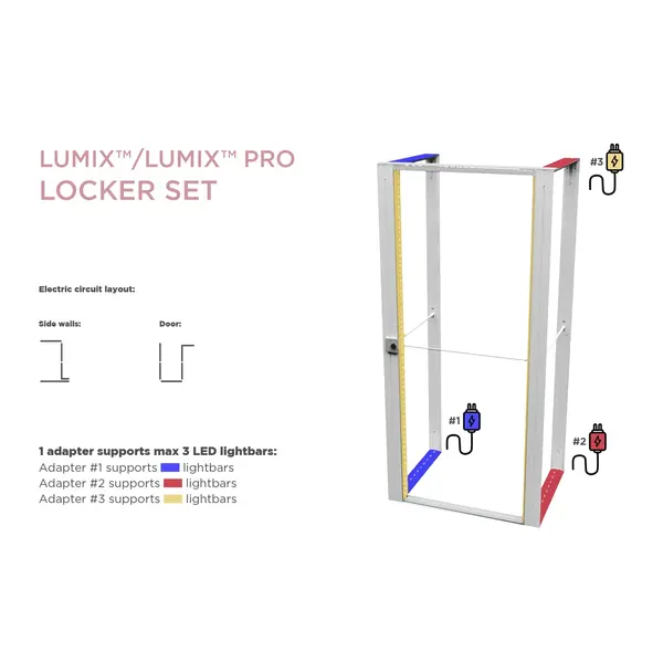 LED-Frame Locker | LUMIX™ | Aluminium | Incl. Roltas | 1000x1000x2500(h)mm