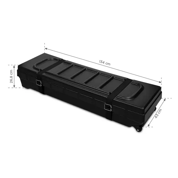 Beurskoffer | Kunststof | Riemsluiting | Wielen | 1340x430x268(h)mm