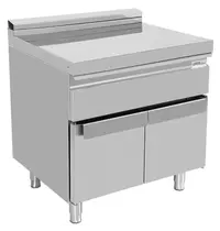 UNNI-COOKING Neutrale Werkunit | 700 SERIE | RVS | 1 Lade | Gesloten Onderkast | 800x700x850/900(h)mm