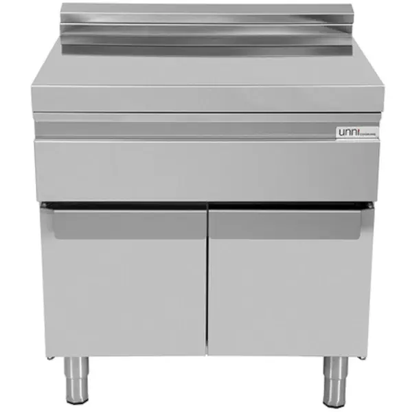 Neutrale Werkunit | 700 SERIE | RVS | 1 Lade | Gesloten Onderkast | 800x700x850/900(h)mm