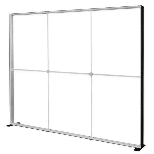 LED-Frame | LUMIX™ BLACK | Aluminium | Dubbelzijdig | Modulair | Incl. Rolkoffer | 2850x120x2500(h)mm