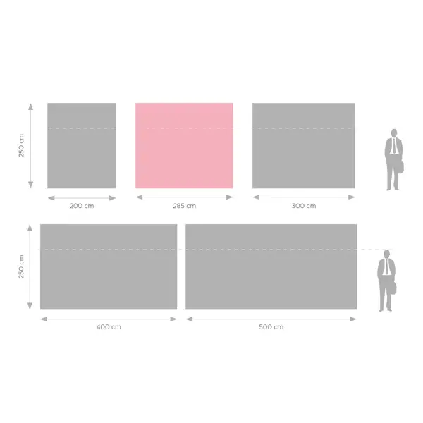 LED-Frame | LUMIX™ BLACK | Aluminium | Dubbelzijdig | Modulair | Incl. Rolkoffer | 2850x120x2500(h)mm