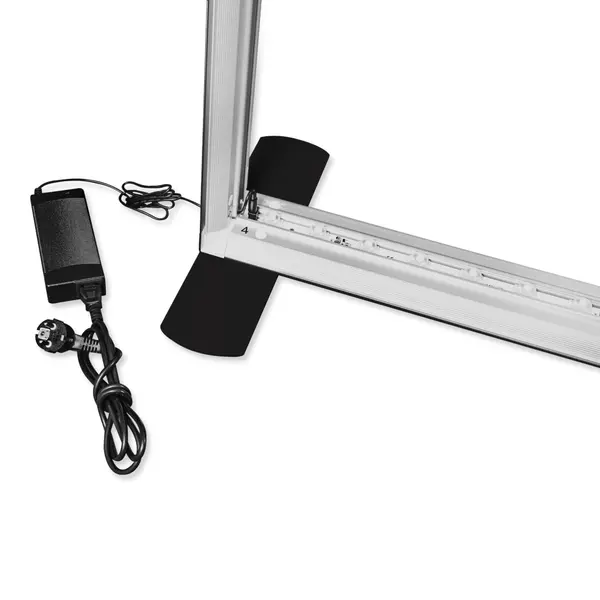 LED-Frame | LUMIX™ BLACK | Aluminium | Dubbelzijdig | Modulair | Incl. Rolkoffer | 3000x120x2500(h)mm