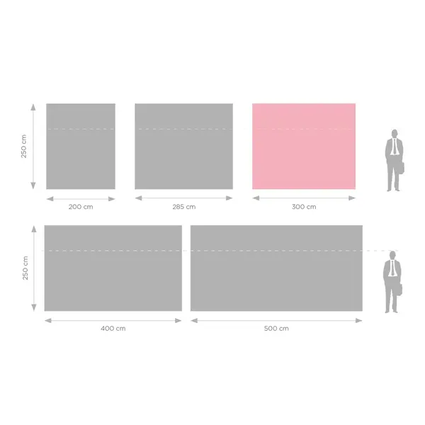 LED-Frame | LUMIX™ BLACK | Aluminium | Dubbelzijdig | Modulair | Incl. Rolkoffer | 3000x120x2500(h)mm