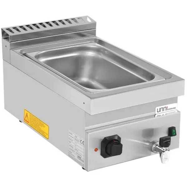 Bain-Marie | 700 SERIE | Elektrisch | 1/1 GN | 30°C/90°C | 1.5kW (230V) | Aftapkraan | 400x700x300(h)mm