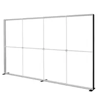 Luxus LED-Frame | LUMIX™ BLACK | Aluminium | Dubbelzijdig | Modulair | Incl. Rolkoffer | 4000x120x2500(h)mm 