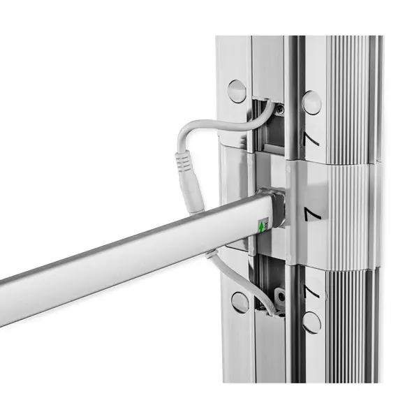 Modulair LED-Frame | LUMIX™ PRO | Aluminium | Dubbelzijdig | Incl. Rolkoffer | 2850x120x2500(h)mm