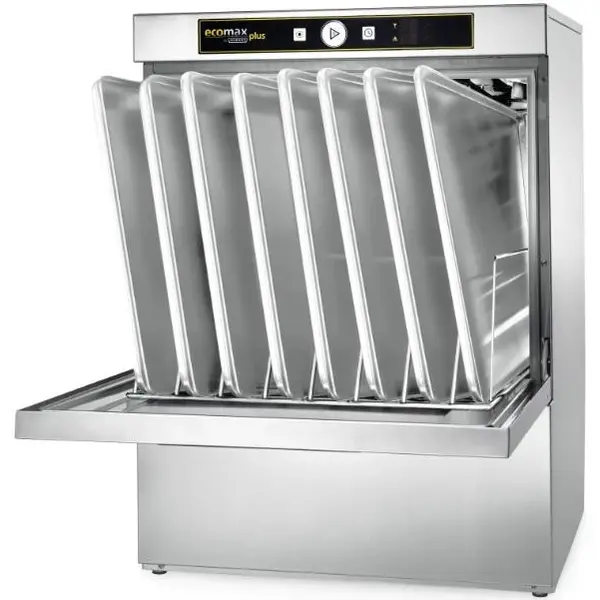 Horeca Vaatwasser | ECOMAX PLUS | Mand 600x400 | Afvoerpomp | Zeeppomp | Naglanspomp | 230V/400V | Dubbelwandig | 600x640x825(h)mm