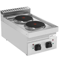 UNNI-COOKING Fornuis | 700 SERIE | Tafelmodel | Elektrisch | 2 Kookpunten | 5.2kW (400V) | 400x700x300/350(h)mm