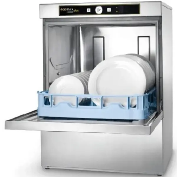 Horeca Vaatwasser | ECOMAX PLUS | Mand 500x500 | Afvoerpomp | Zeeppomp | Naglanspomp | 230V/400V | Dubbelwandig | 600x603x825(h)mm