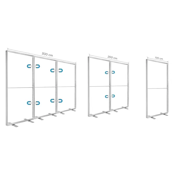 LED-Frame | BOX™ 2.0 | Aluminium | Dubbelzijdig | Modulair | 1000x85x2000(h)mm