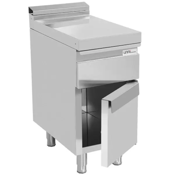 Neutrale Werkunit | 700 SERIE | RVS | 1 Lade | Gesloten Onderkast | 400x700x850/900(h)mm