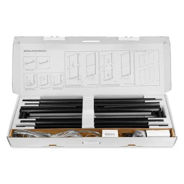 LED-Frame | BOX™ 2.0 BLACK | Aluminium | Dubbelzijdig | Modulair | 1000x85x2000(h)mm