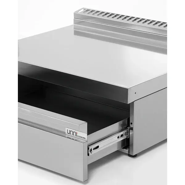 Neutrale Werkunit | 700 SERIE | RVS | 1 Lade | 800x700x300/350(h)mm