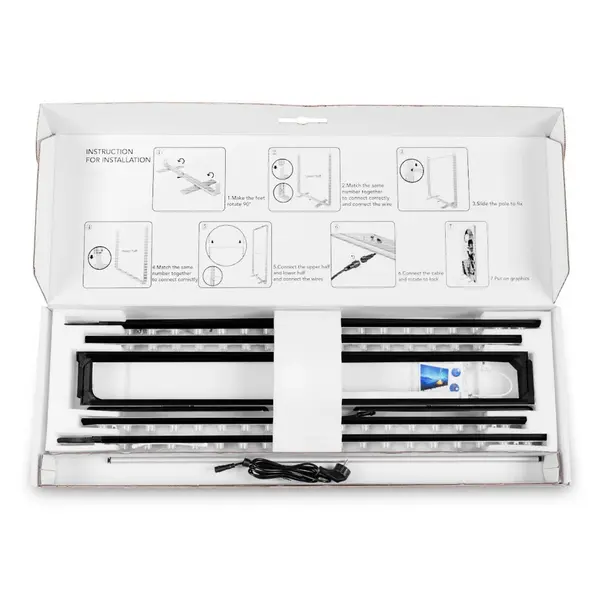 LED-Frame | BOX™ BLACK | Aluminium | Dubbelzijdig | Modulair | 1000x80x2300(h)mm