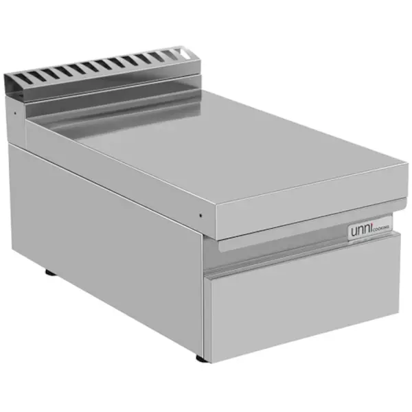 Neutrale Werkunit | 700 SERIE | RVS | 1 Lade | 400x700x300/350(h)mm