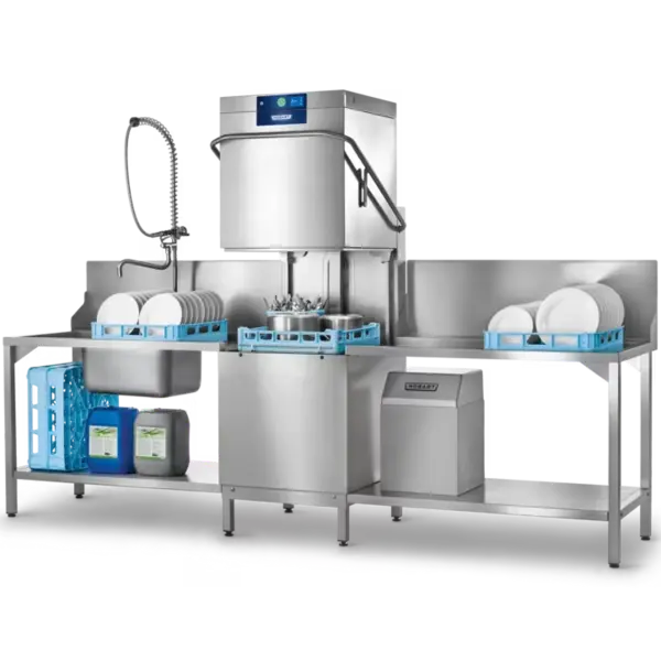 Doorschuifvaatwasser | PROFI | Mand 500x500 | Afvoerpomp | Zeeppomp | Naglanspomp | 400V | Touchscreen + App | Dubbelwandig | 635x742x1510(h)mm